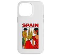Custodia per iPhone 14 Pro Max Poster di viaggio retrò Spagna