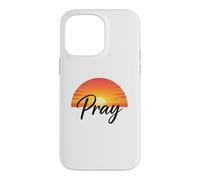 Custodia per iPhone 14 Pro Max Pray Sunset Inspirational Religious Christian Faith