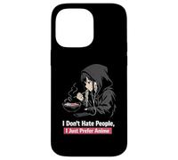 Custodia per iPhone 14 Pro Max Preferisco Anime Antisociale Anime Ragazza Ramen Amante