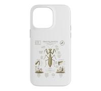 Custodia per iPhone 14 Pro Max Pregare Mantide Anatomia Vintage Field Guide Art
