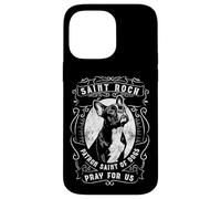 Custodia per iPhone 14 Pro Max Preghiera cattolica del santo patrono dei cani Bulldog francese di San Rocco