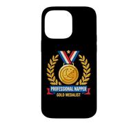 Custodia per iPhone 14 Pro Max Professionale Napper Gold Sleep Medalist Divertente Pigro Sarcastico