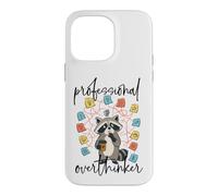 Custodia per iPhone 14 Pro Max Professionista Overthinker Raccoon Coffee Lover
