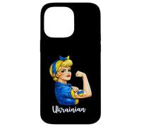 Custodia per iPhone 14 Pro Max Proud Strong Ukrainian Girl Woman Girlfriend Ukraine Flag