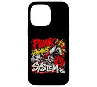 Custodia per iPhone 14 Pro Max Punk contro il sistema - Protesta ribelle del punk rock