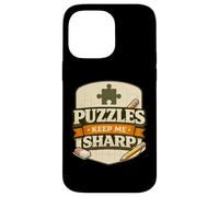 Custodia per iPhone 14 Pro Max Puzzle Keep Me Sharp Thinking Mindset Brain Game