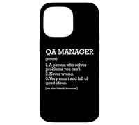 Custodia per iPhone 14 Pro Max Qa Manager Definizione del lavoro Divertente Responsabile di garanzia della qualità