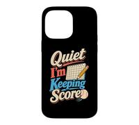 Custodia per iPhone 14 Pro Max Quiet I'm Keeping Score, umorismo da segnapunti di softball