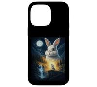 Custodia per iPhone 14 Pro Max Rabbit Howling to The Moon Vintage Funny Rabbit