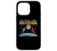 Custodia per iPhone 14 Pro Max Race To The Moon Retro Arcade Space USA vs Cina