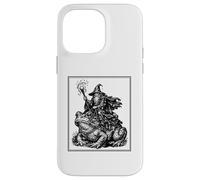 Custodia per iPhone 14 Pro Max Rana toro a cavallo del mago vintage
