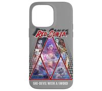 Custodia per iPhone 14 Pro Max Red Sonja Poster Synthwave Redhead Epic Cyberpunk anni '80 retrò