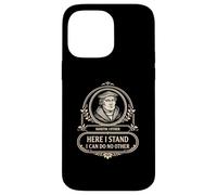 Custodia per iPhone 14 Pro Max Reformed Theology Martin Lutero Here I Stand Citazione