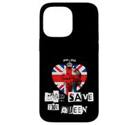 Custodia per iPhone 14 Pro Max Regina Elisabetta II Dio salvi la regina Punk Memoriam Love