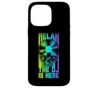 Custodia per iPhone 14 Pro Max Relax The DJ Is Here LP Gothic Skull per amanti del disco in vinile