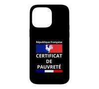 Custodia per iPhone 14 Pro Max Repubblica Francese Certificato di Povertà Disoccupazione Debito