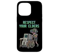 Custodia per iPhone 14 Pro Max Respect Your Elders Retro Computer Gamer Boy Funny VR Gaming