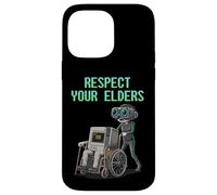 Custodia per iPhone 14 Pro Max Respect Your Elders Retro Computer Gamer Girl Fun VR Gaming