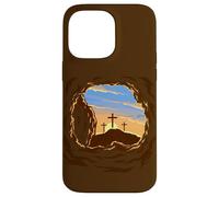 Custodia per iPhone 14 Pro Max Resurrection Sunday Cross of Jesus Christ Empty Tomb Faith