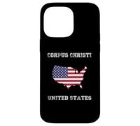 Custodia per iPhone 14 Pro Max Retro Corpus Christi Stati Uniti Distressed Stati Uniti
