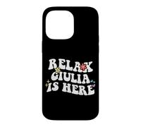 Custodia per iPhone 14 Pro Max Retro Groovy Relax GIULIA Is Here Funny Mother's Day Nome