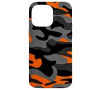 Custodia per iPhone 14 Pro Max Retro Hunter Safety Orange Camo Vintage Nero Camouflage