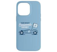 Custodia per iPhone 14 Pro Max Retro Pinewood Derby Cub Scouts Racer Race Car Logo