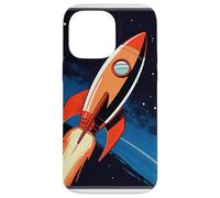 Custodia per iPhone 14 Pro Max Retrò, razzo, nave, in, spazio
