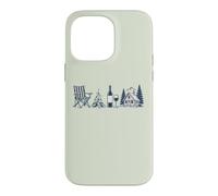 Custodia per iPhone 14 Pro Max Rifugio per un fine settimana in montagna in campeggio Campfire Wine Cabin