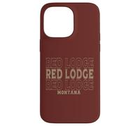 Custodia per iPhone 14 Pro Max Rifugio rosso vintage Montana