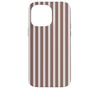 Custodia per iPhone 14 Pro Max Righe Classiche Marrone Castagna