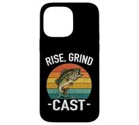Custodia per iPhone 14 Pro Max RISE GRIND CAST Amante della pesca Fish Whisperer Avventure Lago
