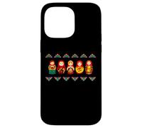 Custodia per iPhone 14 Pro Max Russian Matryoshka Babushka Flowers T-shirt Nesting Dolls