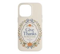 Custodia per iPhone 14 Pro Max Salmo del Ringraziamento cristiano vintage 107 Elogio autunnale