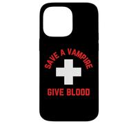 Custodia per iPhone 14 Pro Max Salva un vampiro dare sangue divertente Halloween