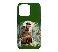 Custodia per iPhone 14 Pro Max San Francesco d'Assisi Patrono degli Animali Foresta Cattolica