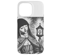 Custodia per iPhone 14 Pro Max Santa Chiara d'Assisi Santa Cattolica Italiana Donna