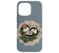 Custodia per iPhone 14 Pro Max Scheletro bacio romantico gotico teschio fungo botanico