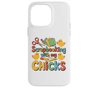 Custodia per iPhone 14 Pro Max Scrapbooking con i miei pulcini Chicken Craft Hobby