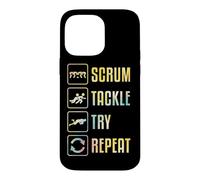 Custodia per iPhone 14 Pro Max Scrum Tackle Prova a ripetere una semplice grafica di rugby