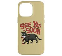 Custodia per iPhone 14 Pro Max See Ya Soon Dark Cat Meme Design Womens Girls
