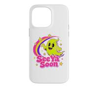 Custodia per iPhone 14 Pro Max See Ya Soon Moon Cute Spooky Halloween Stars Kawaii