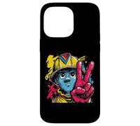 Custodia per iPhone 14 Pro Max Segno della pace vigile del fuoco retrò pop eroe grafico gesto fuoco
