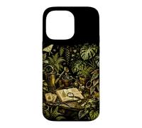 Custodia per iPhone 14 Pro Max Serra vintage botanica panchina da vaso, design naturale