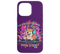 Custodia per iPhone 14 Pro Max Shiba Inu DJ K-Pop Party Cane Divertente