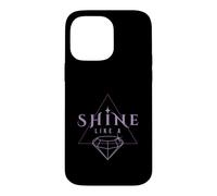 Custodia per iPhone 14 Pro Max Shine Like A Diamond Viola Motivazione Energia Positiva