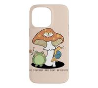 Custodia per iPhone 14 Pro Max Sii te stesso non scusarti Cottagecore Frog