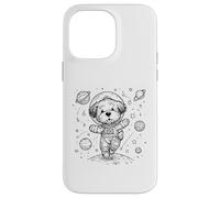 Custodia per iPhone 14 Pro Max Simpatico cane astronauta esploratore spaziale cucciolo universo design