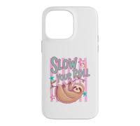 Custodia per iPhone 14 Pro Max Slow Your Roll Bradipo Appeso Rilassante Animale