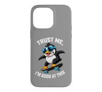 Custodia per iPhone 14 Pro Max Snowboarding Penguin Fidati Im Bravo in Questo